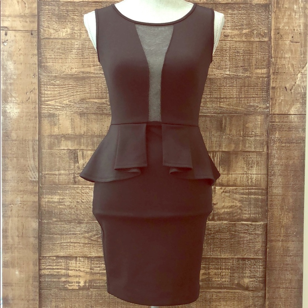 Cute and flirty little black dress w/ mesh detail